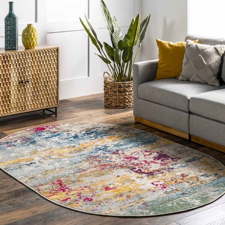 Nuloom Monet Modern Abstract Area Rug 5ft x 8ft KKCB54A-O508
